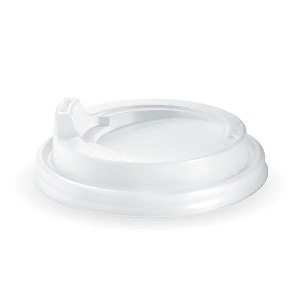 80mm Small White PS Sipper BioCup Lid - 1000pcs/Ctn - TEM IMPORTS™