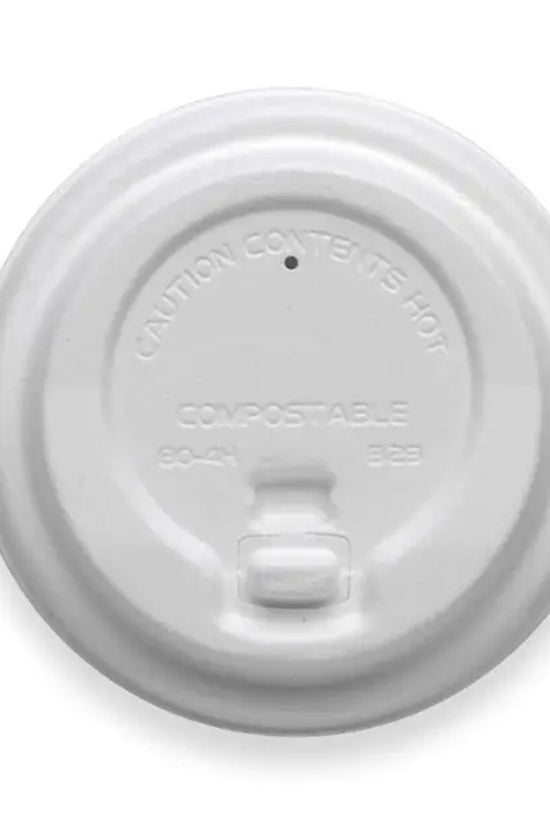 80mm Small White Reclosable Plant Fibre Lid - 1000/CTN - TEM IMPORTS™