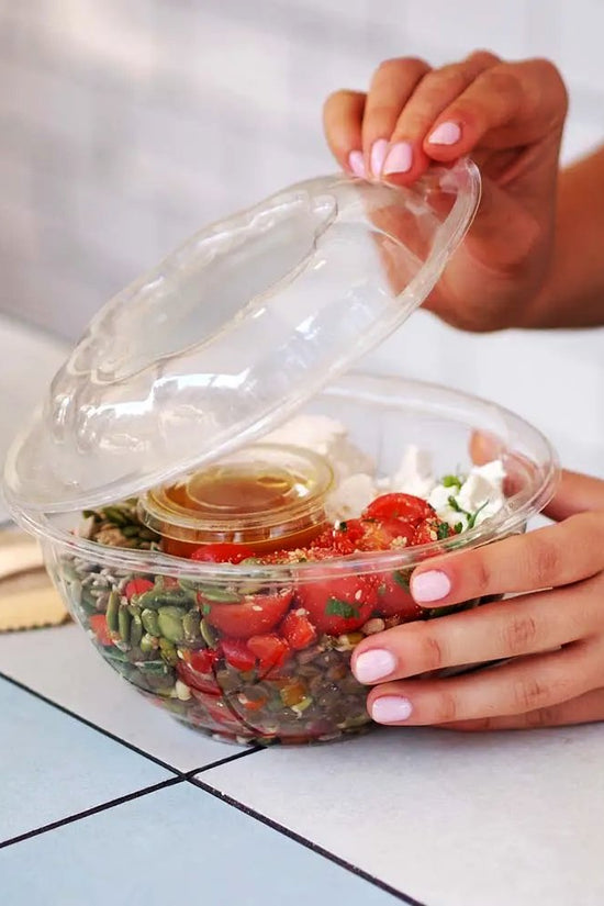 840mL / 24oz Clear Salad BioBowl - 450/CTN - TEM IMPORTS™