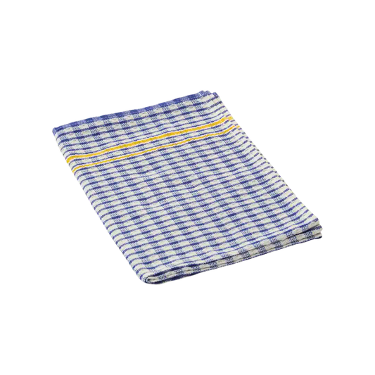 KH Megachef® Checked Teatowel 50cmx70cm- Blue (Pack of 12)