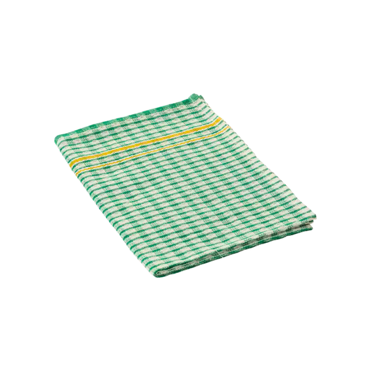 KH Megachef® Checked Teatowel 50cmx70cm- Green (Pack of 12)