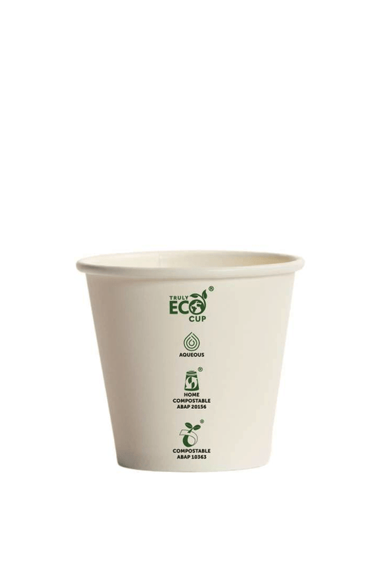 8oz (90mm) Truly Eco® Aqueous Single Wall Paper Cup White - 1000/CTN - TEM IMPORTS™
