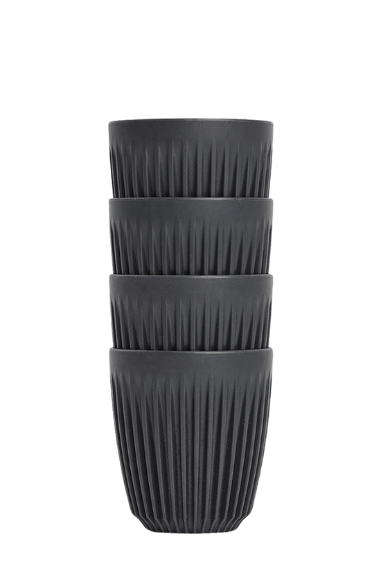 8oz Charcoal HuskeeCup 4 - Pack - TEM IMPORTS™