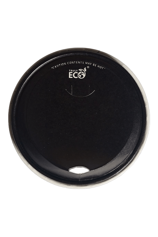 8oz (D/80mm) Black Paper Sipper Lid - TEM IMPORTS™