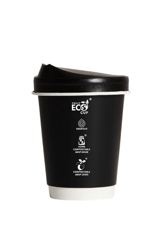 8oz (D/80mm) Black Paper Sipper Lid - TEM IMPORTS™