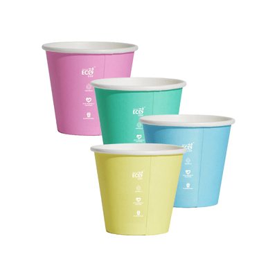 8oz Truly Eco Pastel Single Wall Coffee Cup (90mm Rim)