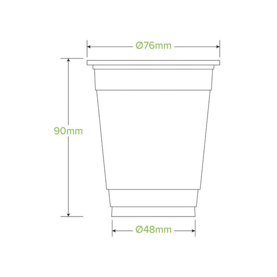 8oz/250mL (76mm) Clear PET BioCup - 2000pcs/ctn - TEM IMPORTS™