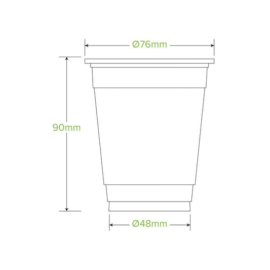 8oz/250mL (76mm) Clear PET BioCup - 2000pcs/ctn - TEM IMPORTS™