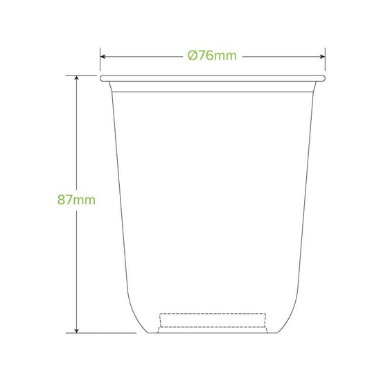 8oz/250mL (76mm) Clear PET Tumbler BioCup - 1000pcs/ctn - TEM IMPORTS™