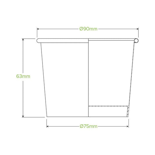 8oz/250mL Kraft Paper BioBowl - 1000pcs/Ctn - TEM IMPORTS™