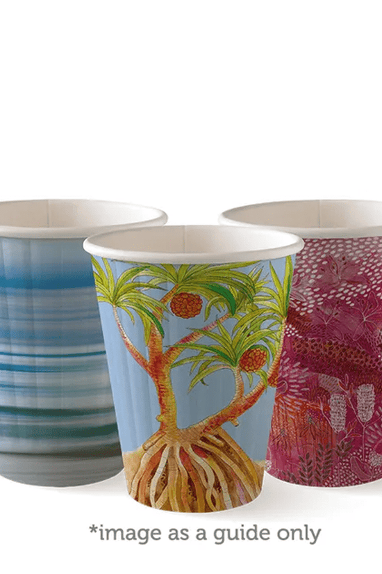 8oz/255mL (80mm) Embossed Art Series Double Wall BioCup - 1000/ctn - TEM IMPORTS™