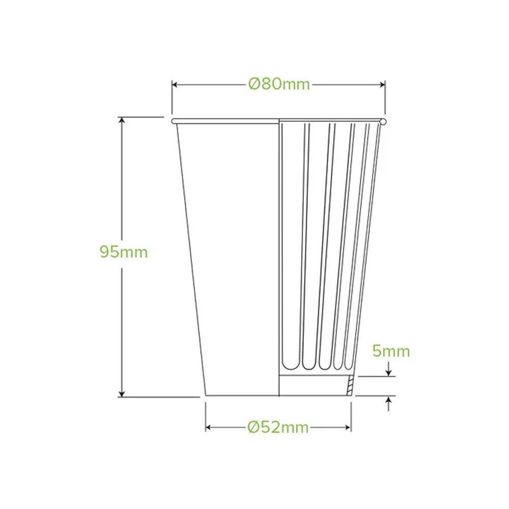 8oz/255mL (80mm) Embossed Art Series Double Wall BioCup - 1000/ctn - TEM IMPORTS™