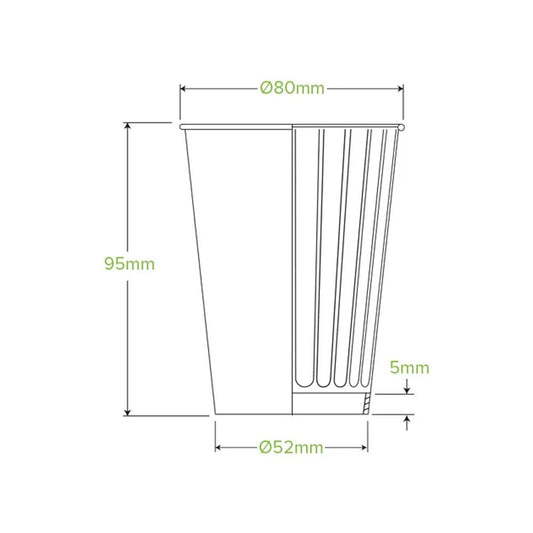 8oz/255mL (80mm) Embossed Art Series Double Wall BioCup - 1000/ctn - TEM IMPORTS™