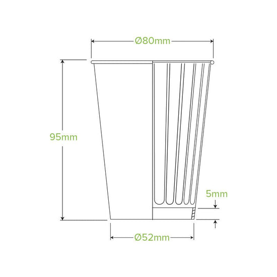 8oz/255mL (80mm) Leaf Double Wall BioCup - 1000pcs/ctn - TEM IMPORTS™