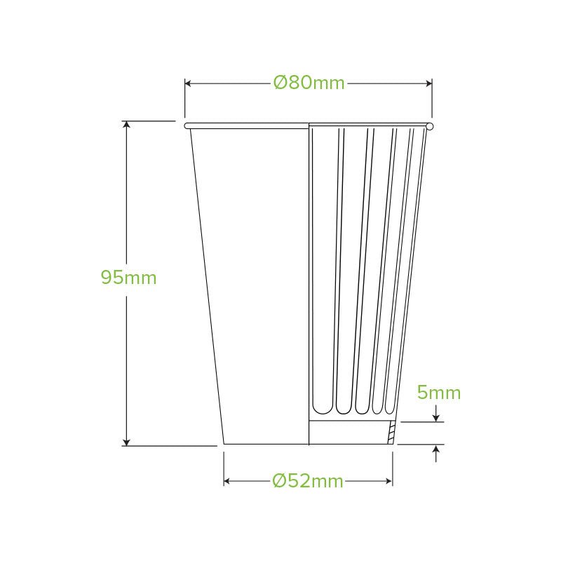 8oz/255mL (80mm) Stone Double Wall BioCup - 1000pcs/ctn - TEM IMPORTS™