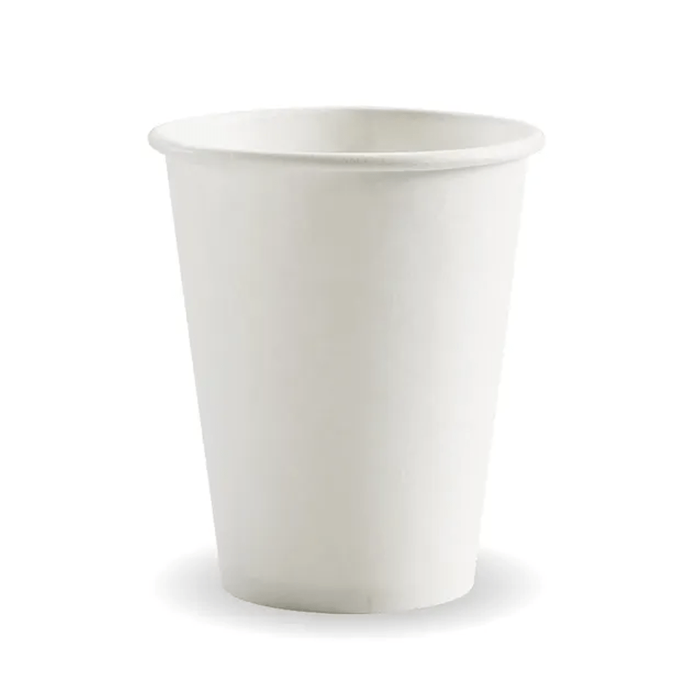 8oz/280mL (80mm) White PHA Single Wall BioCup - 1000/CTN - TEM IMPORTS™