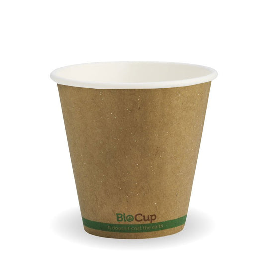 8oz/295mL (90mm) Kraft Green Stripe Double Wall BioCup - 1000pcs/Ctn - TEM IMPORTS™
