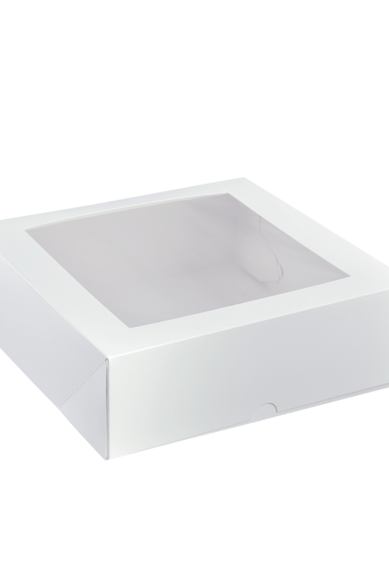 9 Inch Square Patisserie White Window Box