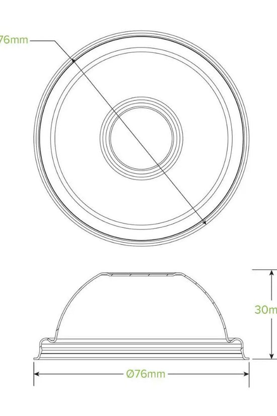 90mL / 3oz Plant Fibre Dome Ice Cream BioCup Lid - 1000/CTN - TEM IMPORTS™