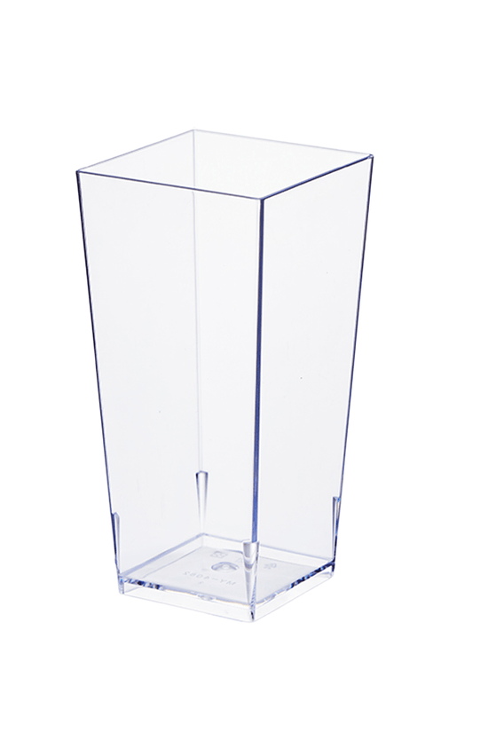 90mL Clear Mini Tall Square Cube Dessert Cup Base - TEM IMPORTS™