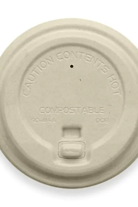 90mm Large Natural Reclosable Plant Fibre Lid - 1000/CTN - TEM IMPORTS™