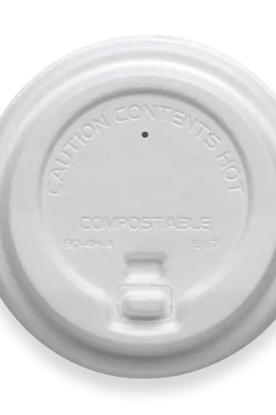 90mm Large White Reclosable Plant Fibre Lid - 1000/CTN - TEM IMPORTS™