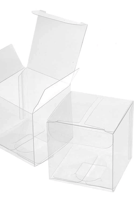 90x90mm Clear PVC Cube Box - TEM IMPORTS™