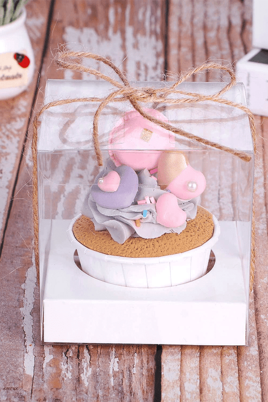 90x90mm Clear PVC Cube Box With Single Cupcake Holder - TEM IMPORTS™