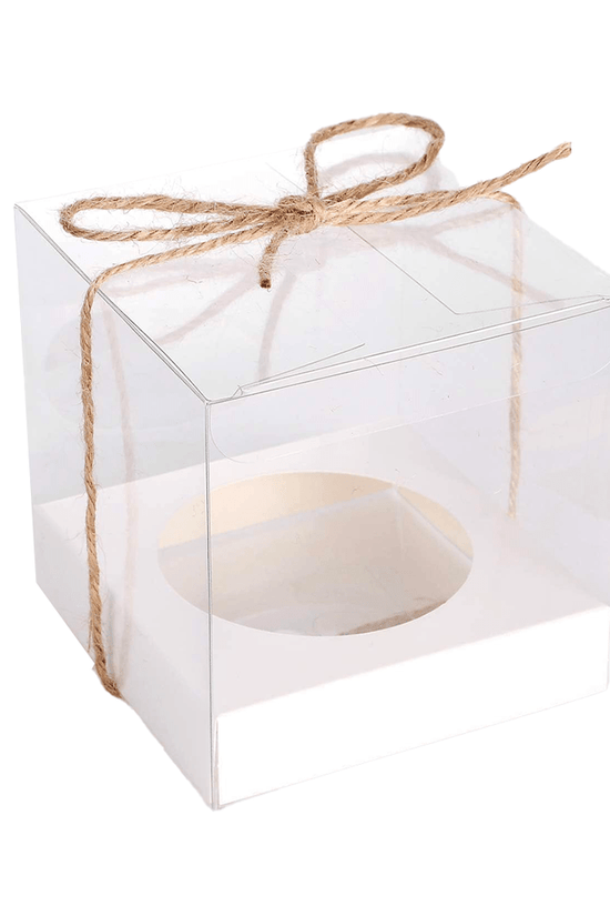 90x90mm Clear PVC Cube Box With Single Cupcake Holder - TEM IMPORTS™
