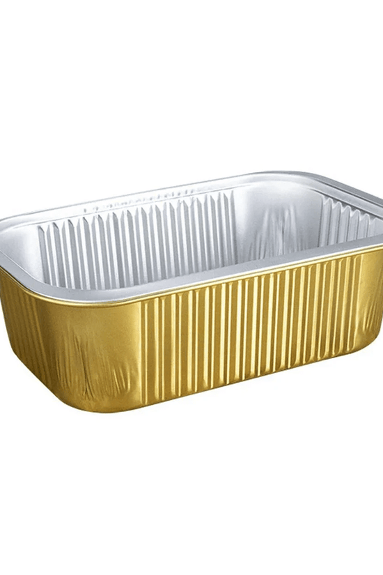 930mL Aluminium Gold & Silver Seires Pan Rectangular Base - 1000/Ctn - TEM IMPORTS™