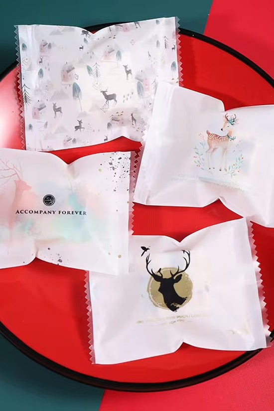 95x70mm Heat Sealable Deer Pattern Nougat Bag - TEM IMPORTS™