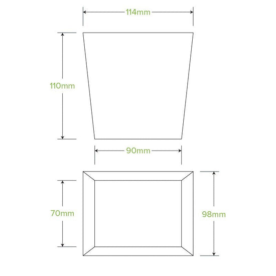 960mL / 32oz BioBoard Noodle Box - 500pcs/Ctn - TEM IMPORTS™