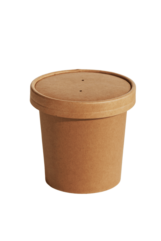 98mm Kraft Paper Lid For 8/12/16oz Soup Cup - 500/CTN - TEM IMPORTS™