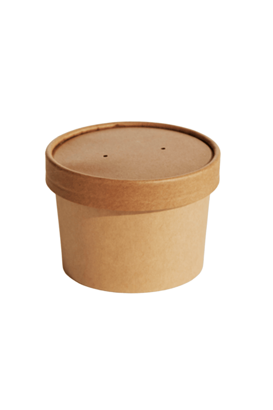 98mm Kraft Paper Lid For 8/12/16oz Soup Cup - 500/CTN - TEM IMPORTS™