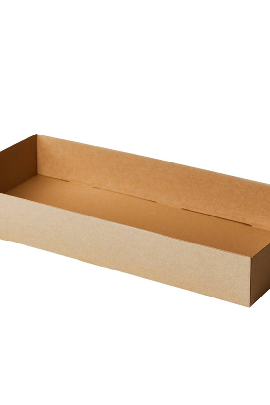 Large Kraft Corrugated Rectangle Catering Tray - 50/CTN