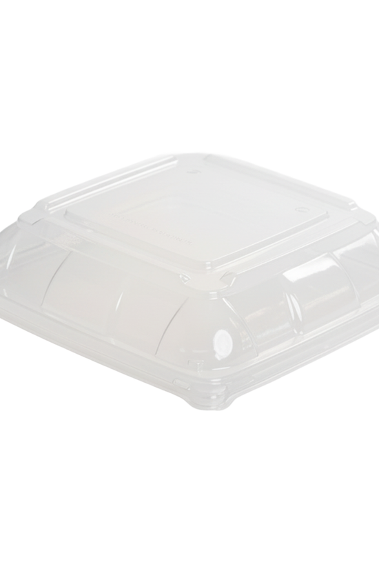 Small PET Lid To Suit Sugarcane Catering Tray - 100/CTN