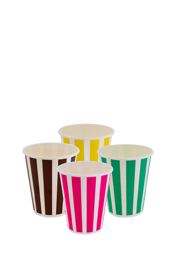 12oz/360mL (D/90mm) Candy Stripe Paper Cold Cup