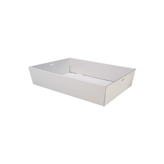 White Corrugated Rectangle Catering Tray - Medium