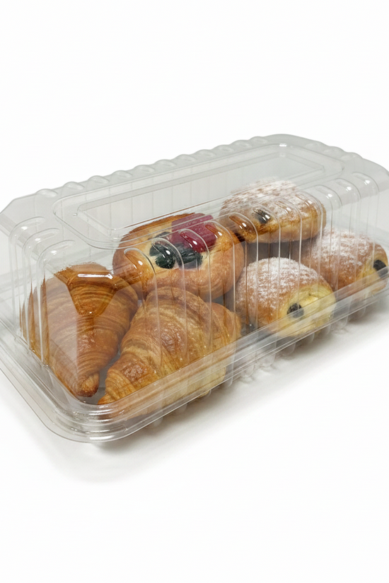 Clear Plastic Bar Cake Container with High Dome Lid – 300/Carton
