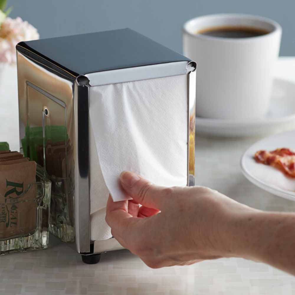 White Napkin 1-Ply Dispenser Napkins – 1/6 Fold (Carton of 5,000)