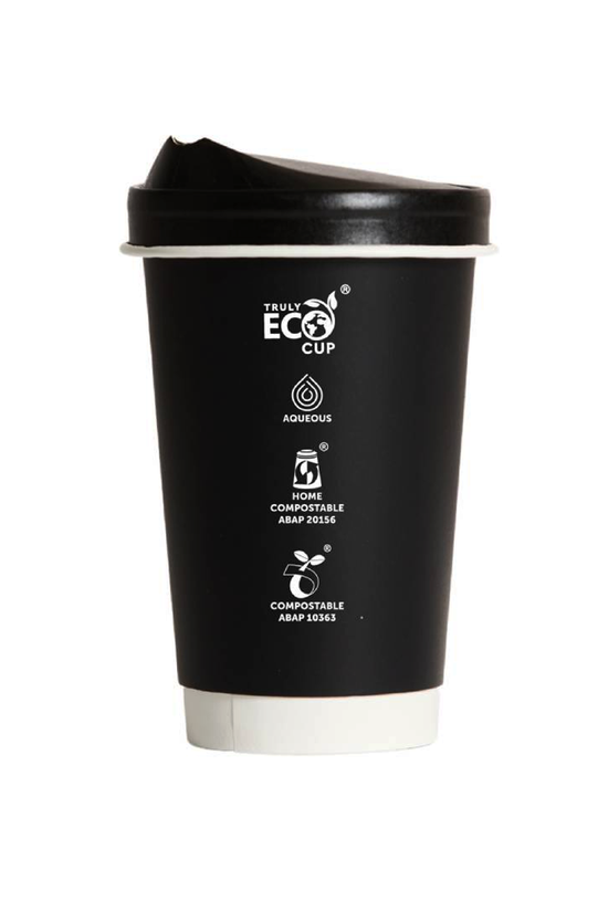 12oz (D/90mm) Black Paper Sipper Lid - 1000/CTN
