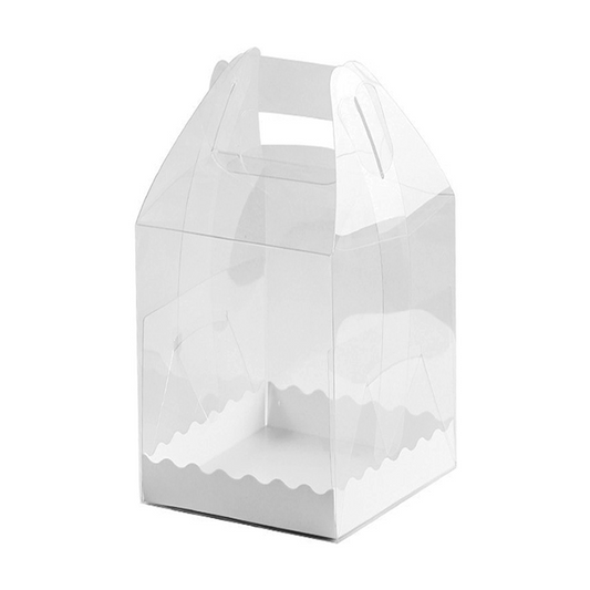 150x150x180mm Tall Square Transparent Box With Handle - TEM IMPORTS™