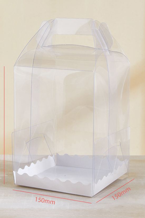 150x150x180mm Tall Square Transparent Box With Handle - TEM IMPORTS™