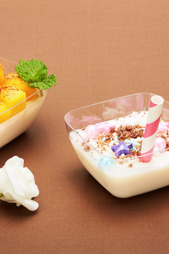 70mL Clear Mini Square Bowl Dessert Cup - TEM IMPORTS™