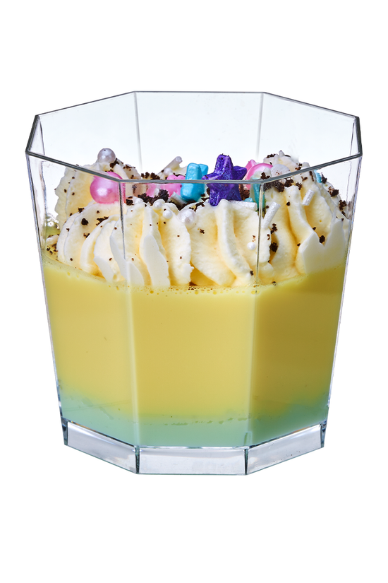 180mL Clear Mini Octagon Shape Dessert Cup Base - TEM IMPORTS™