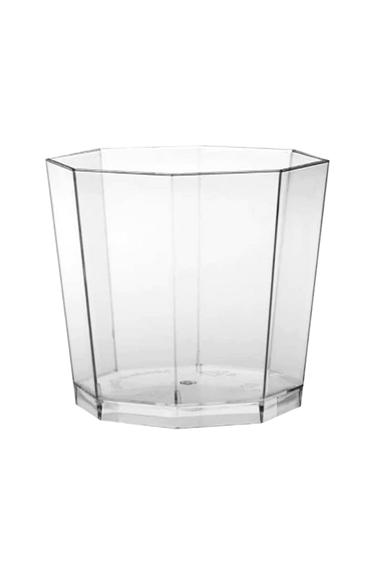 180mL Clear Mini Octagon Shape Dessert Cup Base - TEM IMPORTS™
