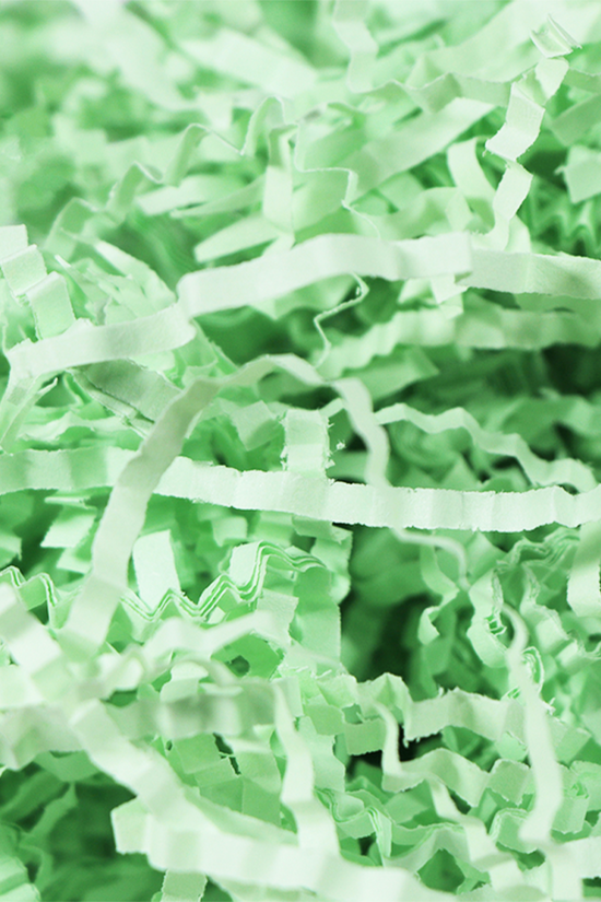 Mint Green Crinkle Paper Shreds Fillers - 1Kg - TEM IMPORTS™