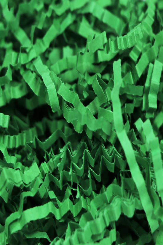 Green Crinkle Paper Shreds Fillers - 1Kg - TEM IMPORTS™