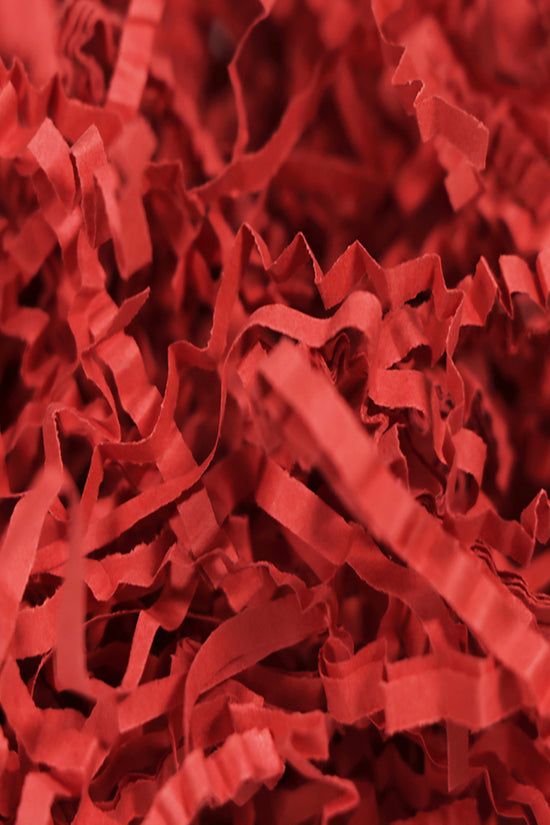 Red Crinkle Paper Shreds Fillers - 1Kg