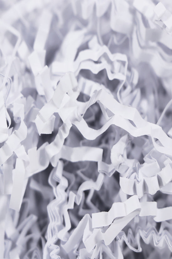 White Crinkle Paper Shreds Fillers - 1Kg
